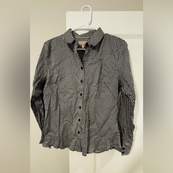 Banana Republic Black and White Checkered Men's Shirt - Picture 3 of 8